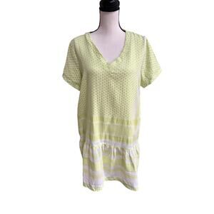 Cecilie Copenhagen Women's Dress 2 V Short Sleeve Lime Size M Retail $325